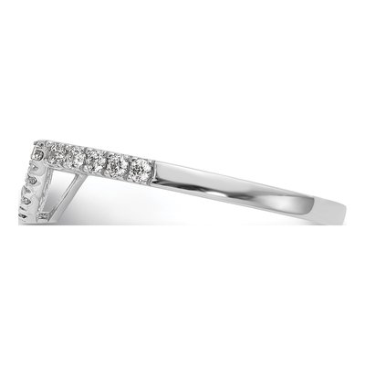 14K White Gold 1/5 ct tw Diamond Contoured Wedding Band – view 3