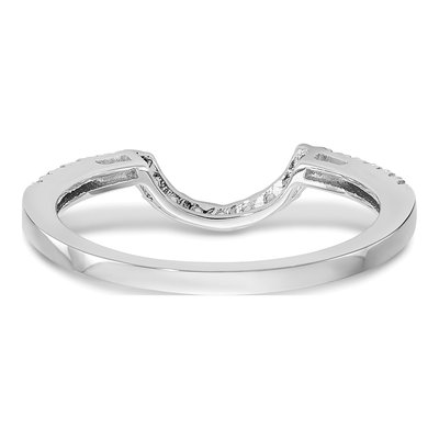 14K White Gold 1/5 ct tw Diamond Contoured Wedding Band – view 5