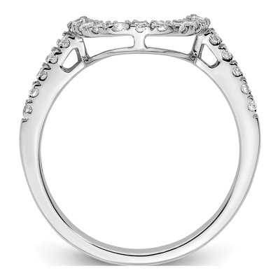 14K White Gold 1/4 ct tw Diamond Contoured Wedding Band – view 3