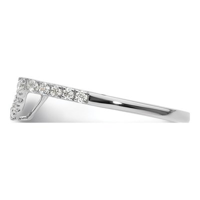 14K White Gold 1/4 ct tw Diamond Contoured Wedding Band – view 4
