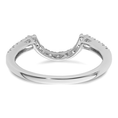 14K White Gold 1/4 ct tw Diamond Contoured Wedding Band – view 6