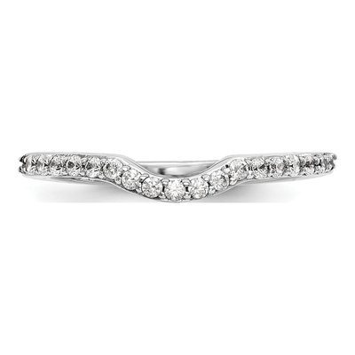 14K White Gold 1/4 ct tw Diamond Contoured Wedding Band – view 5