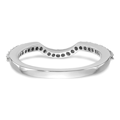 14K White Gold 1/4 ct tw Diamond Contoured Wedding Band – view 6