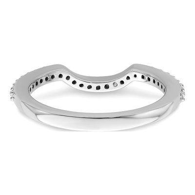 14K White Gold 1/4 ct tw Diamond Contoured Wedding Band – view 6