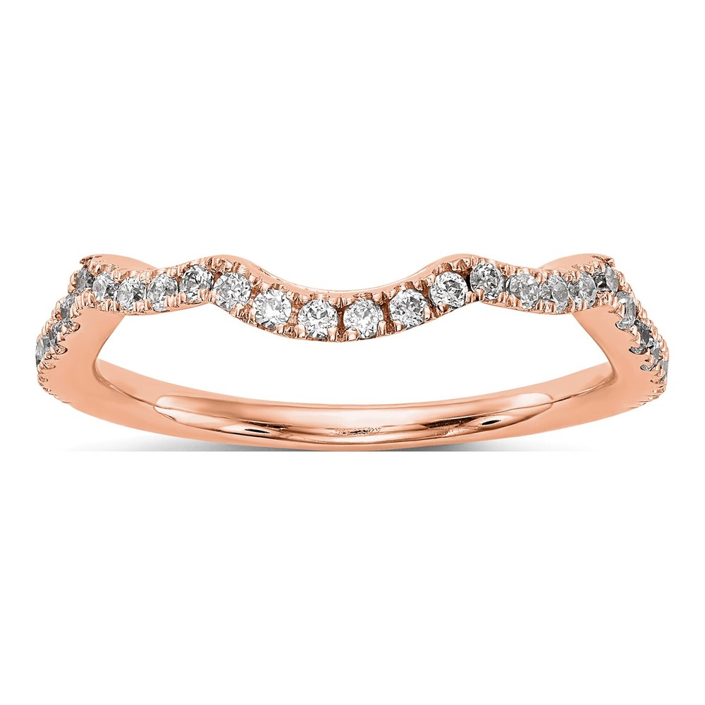 14K Rose Gold Diamond Wedding Band