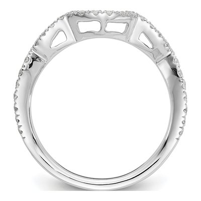 14K White Gold 1/3 ct tw Diamond Contoured Wedding Band – view 2