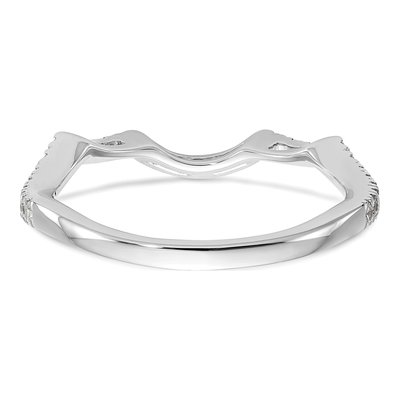 14K White Gold 1/3 ct tw Diamond Contoured Wedding Band – view 5