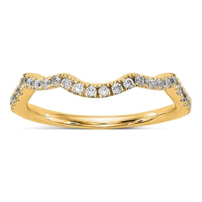 14K Yellow Gold 0.54 ct tw Lab-Grown Diamond Wedding Band