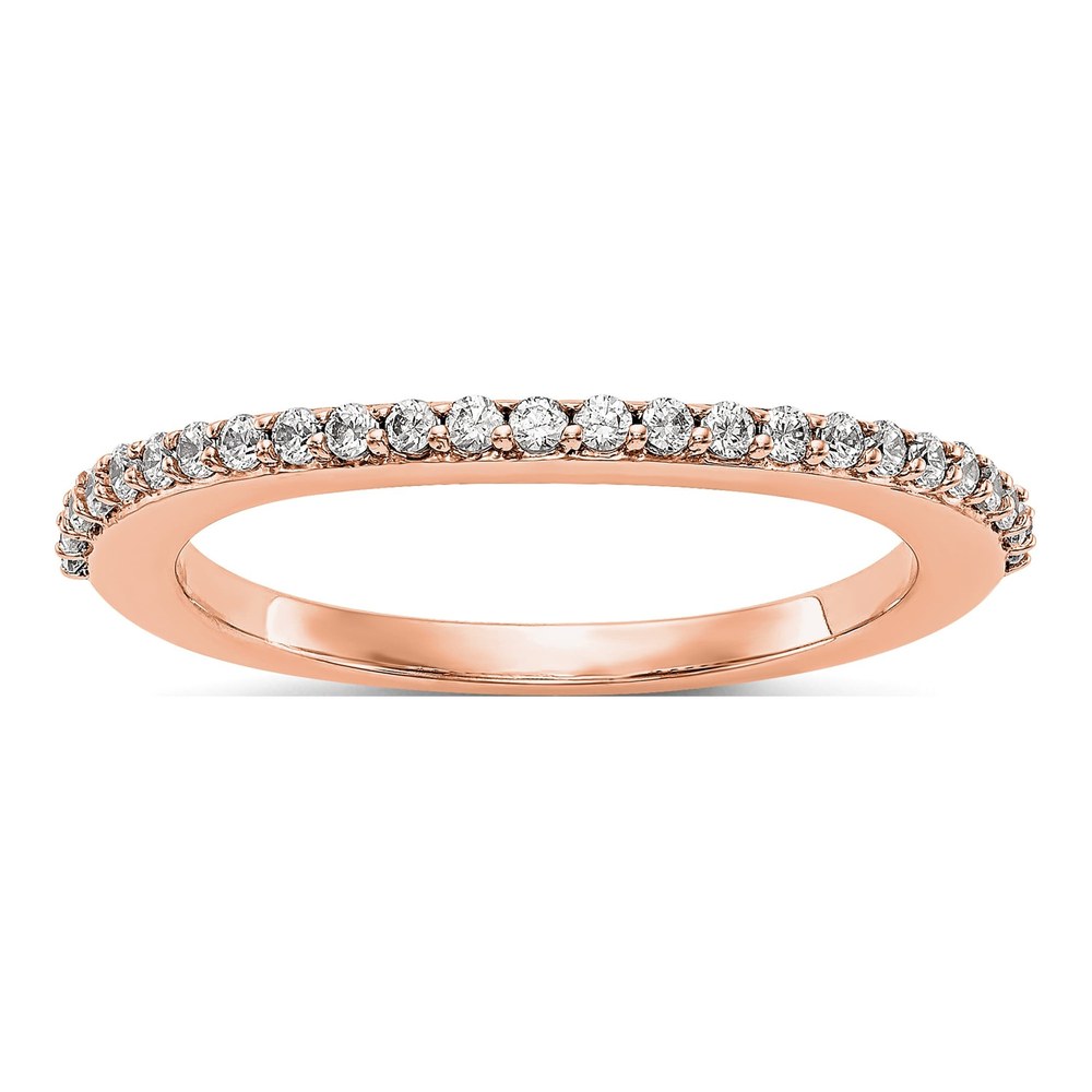 14K Rose Gold Diamond Wedding Band