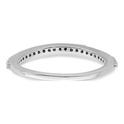 14K White Gold 1/4 ct tw Diamond Contoured Wedding Band – view 6