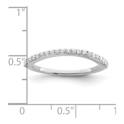 14K White Gold 1/4 ct tw Diamond Contoured Wedding Band – view 8