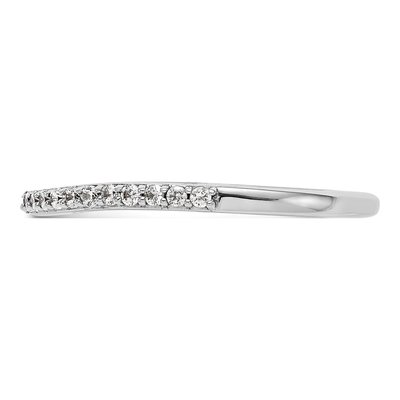14K White Gold 1/4 ct tw Diamond Contoured Wedding Band – view 4