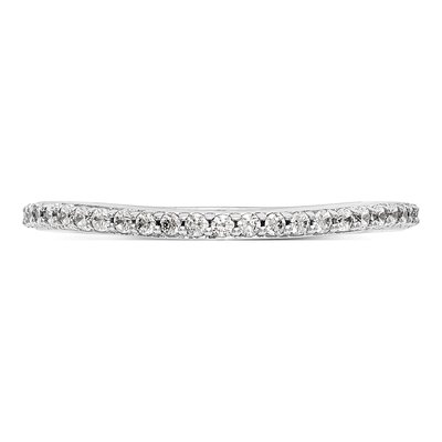 14K White Gold 1/4 ct tw Diamond Contoured Wedding Band – view 5