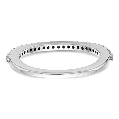 14K White Gold 1/4 ct tw Diamond Contoured Wedding Band – view 6