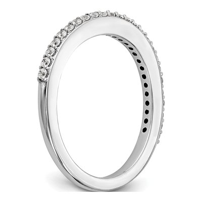 14K White Gold 1/4 ct tw Diamond Contoured Wedding Band – view 7