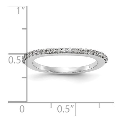 14K White Gold 1/4 ct tw Diamond Contoured Wedding Band – view 8