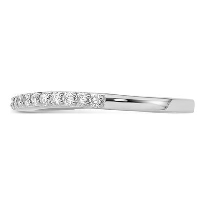 14K White Gold 1/3 ct tw Diamond Contoured Wedding Band – view 4