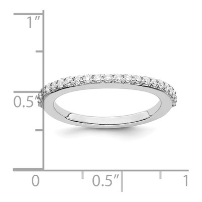 14K White Gold 1/3 ct tw Diamond Contoured Wedding Band – view 8