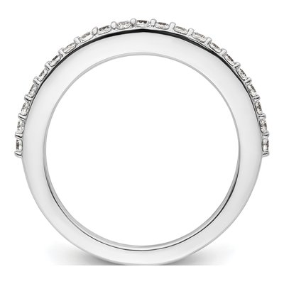 14K White Gold 1/3 ct tw Diamond Contoured Wedding Band – view 2