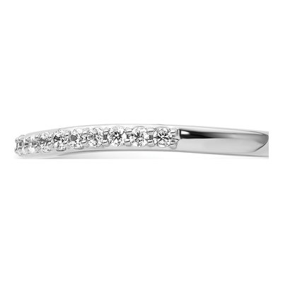 14K White Gold 1/3 ct tw Diamond Contoured Wedding Band – view 3
