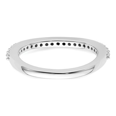 14K White Gold 1/3 ct tw Diamond Contoured Wedding Band – view 5