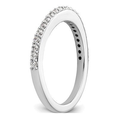 14K White Gold 1/3 ct tw Diamond Contoured Wedding Band – view 6