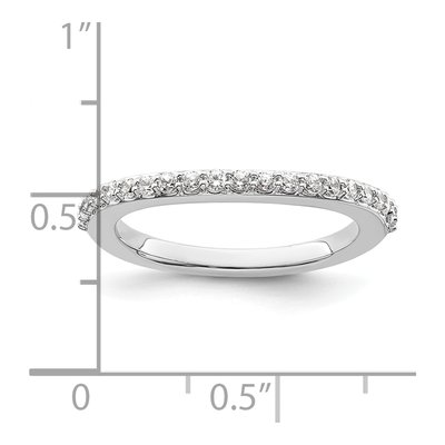 14K White Gold 1/3 ct tw Diamond Contoured Wedding Band – view 7