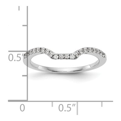 14K White Gold 1/5 ct tw Diamond Contoured Wedding Band – view 8