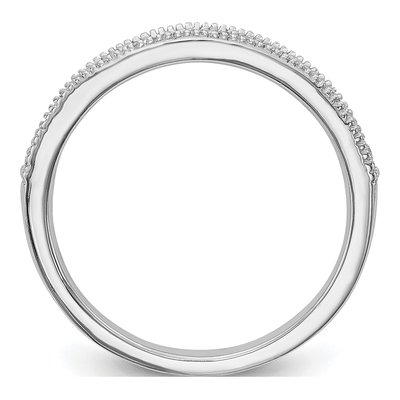 14K White Gold 1/8 ct tw Diamond Wedding Band – view 2