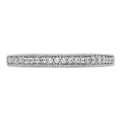 14K White Gold 1/8 ct tw Diamond Wedding Band – view 4