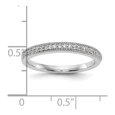 14K White Gold 1/8 ct tw Diamond Wedding Band – view 7