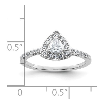14K White Gold Diamond Halo Engagement Ring Semi-Mount – view 8