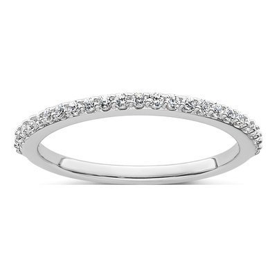 14K White Gold 1/4 ct tw Diamond Wedding Band