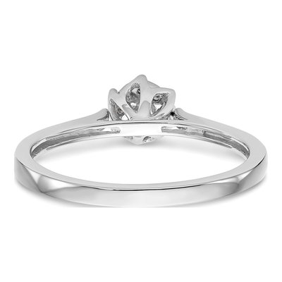 14K White Gold 1/10 ct tw Diamond Cluster Engagement Ring – view 5