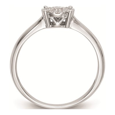 14K White Gold 1/3 ct tw Diamond Halo Engagement Ring – view 2
