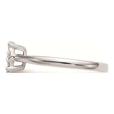 14K White Gold 1/3 ct tw Diamond Halo Engagement Ring – view 3