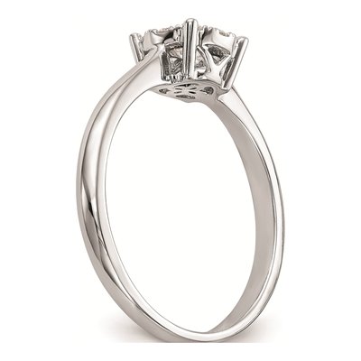 14K White Gold 1/3 ct tw Diamond Halo Engagement Ring – view 6