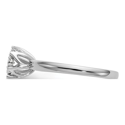 14K White Gold 1/4 ct tw Diamond Cluster Engagement Ring – view 3