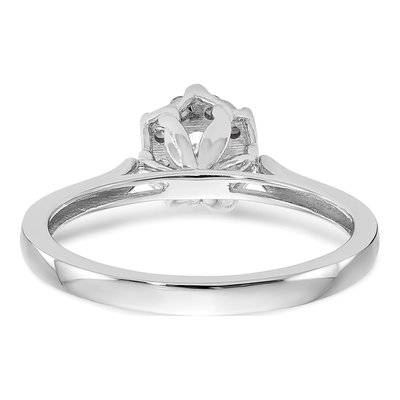 14K White Gold 1/4 ct tw Diamond Cluster Engagement Ring – view 5