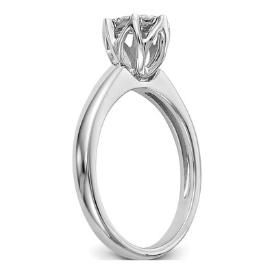 14K White Gold 1/4 ct tw Diamond Cluster Engagement Ring – view 6