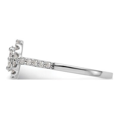 14K White Gold 0.52 ct tw Diamond Cluster Engagement Ring – view 3