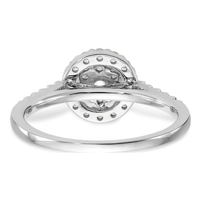 14K White Gold 0.52 ct tw Diamond Cluster Engagement Ring – view 5