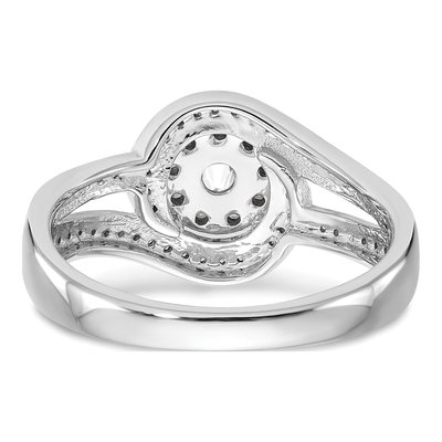14K White Gold 0.54 ct tw Diamond Cluster Engagement Ring – view 5
