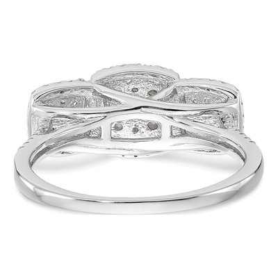 14K White Gold 1/2 ct tw Diamond Cluster Engagement Ring – view 5