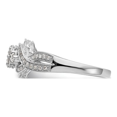 14K White Gold 0.41 ct tw Diamond Cluster Engagement Ring – view 3