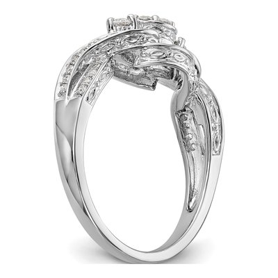 14K White Gold 0.41 ct tw Diamond Cluster Engagement Ring – view 6