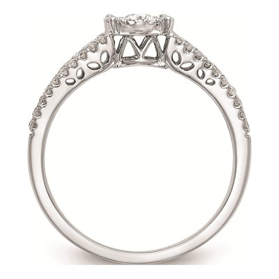 14K White Gold 1/2 ct tw Diamond Halo Engagement Ring – view 2