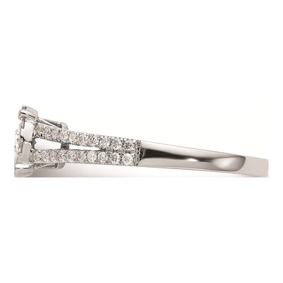 14K White Gold 1/2 ct tw Diamond Halo Engagement Ring – view 3