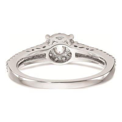 14K White Gold 1/2 ct tw Diamond Halo Engagement Ring – view 5