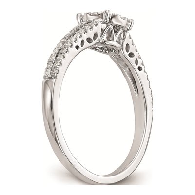 14K White Gold 1/2 ct tw Diamond Halo Engagement Ring – view 6
